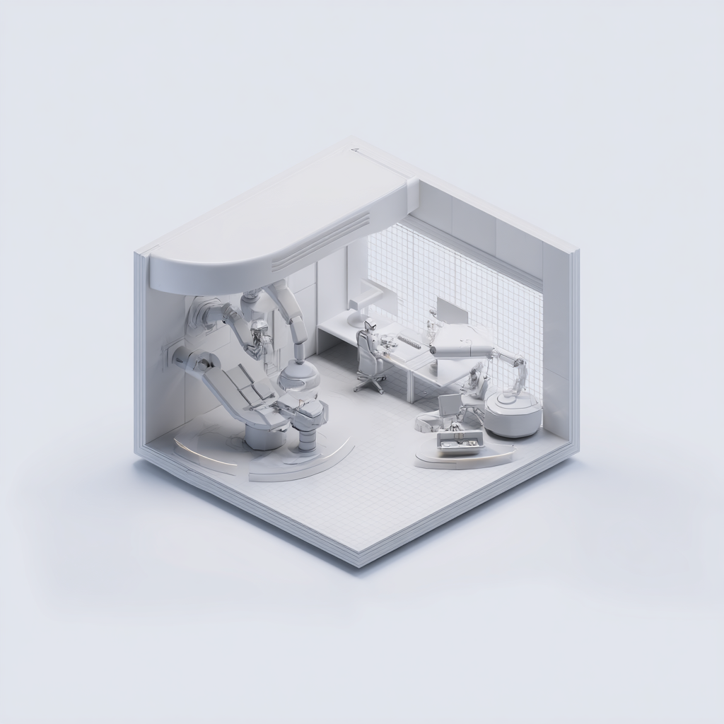 Photo of a man in a room using a tablet computer